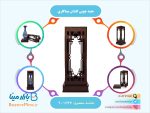 جعبه چوبی گلدان میناکاری ارتفاع 25 سانتی