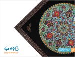 تابلو بشقاب میناکاری روی سفال قطر 25 سانتی