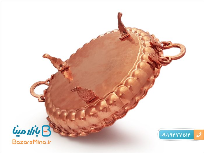 سینی مسی پایه دار