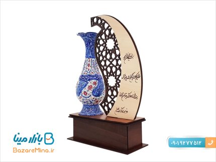 تندیس گلدان میناکاری اصفهان طرح مهر و ماه