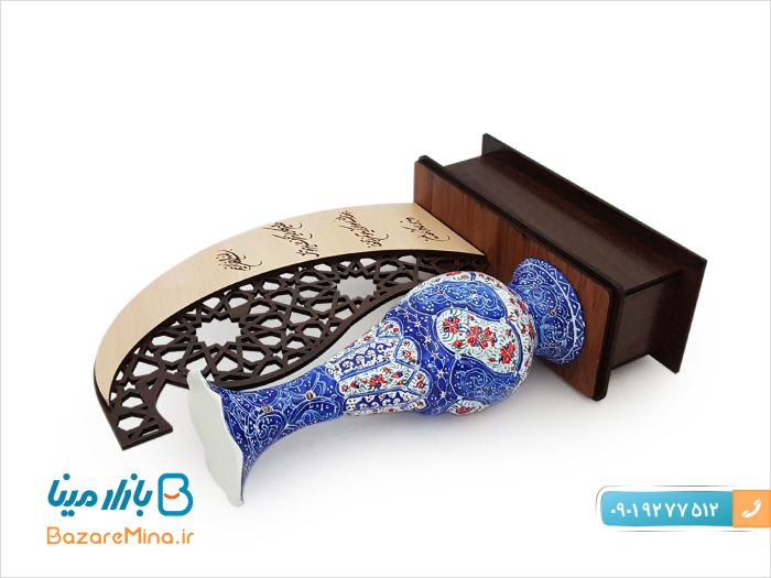 تندیس گلدان میناکاری اصفهان طرح مهر و ماه