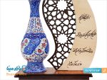 تندیس گلدان میناکاری اصفهان طرح مهر و ماه