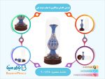 تندیس گلدان میناکاری با حباب شیشه ایی