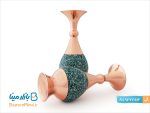 گلدان فیروزه کوبی اصفهان ارتفاع 20 سانتی متر