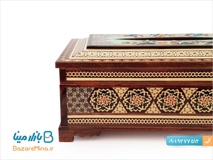جعبه کلینکس دستمال کاغذی خاتم کاری اصفهان