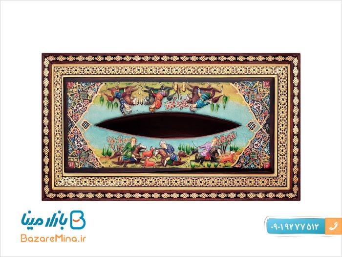 جعبه کلینکس دستمال کاغذی خاتم کاری اصفهان