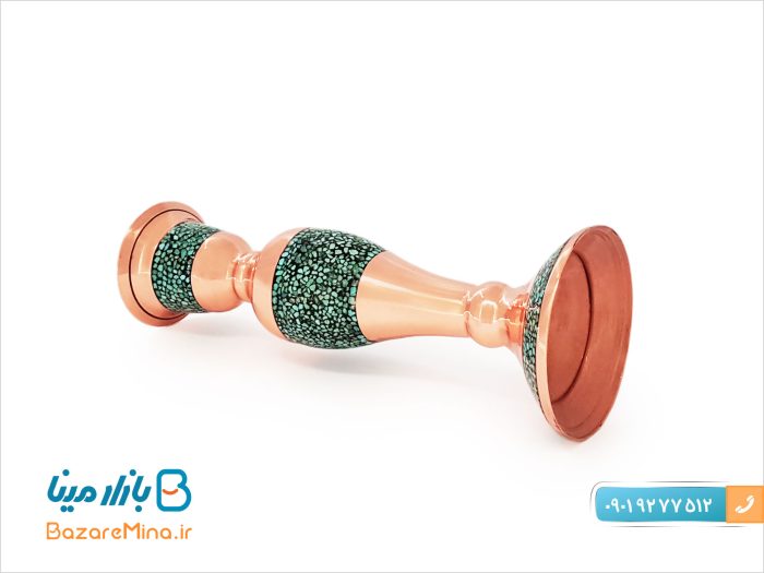 شمعدان مسی فیروزه کوبی اصفهان
