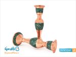 شمعدان مسی فیروزه کوبی اصفهان