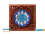 تابلو میناکاری چوبی طرح مشبک سایز کوچک