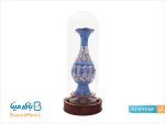 تندیس گلدان میناکاری با حباب شیشه ایی