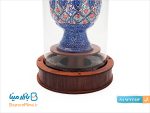 تندیس گلدان میناکاری با حباب شیشه ایی