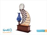 تندیس ساعت دار میناکاری طرح ماهرخ