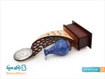 تندیس ساعت دار میناکاری طرح ماهرخ