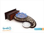 تندیس میناکاری ساعت دار نقش جهان