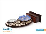 تندیس میناکاری ساعت دار نقش جهان