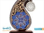 تندیس میناکاری ساعت دار نقش جهان