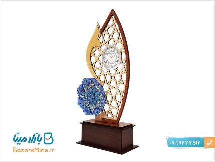 تندیس میناکاری ساعت دار طرح صبا