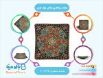 بشقاب میناکاری سفالی چهار گوش