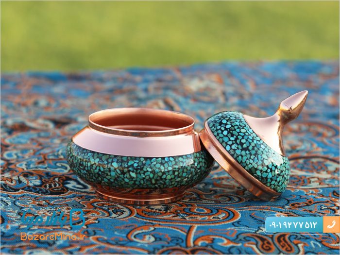 قندان نقلی فیروزه کوبی