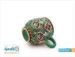 لیوان میناکاری سفالی دسته دار