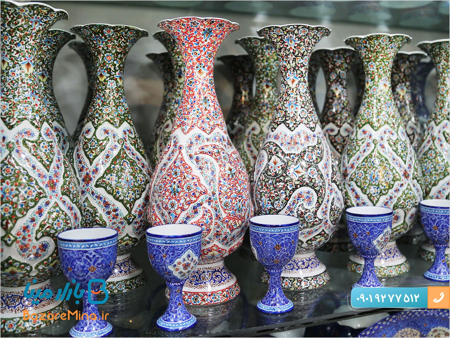 فروش عمده گلدان میناکاری فروش عمده گلدان میناکاری