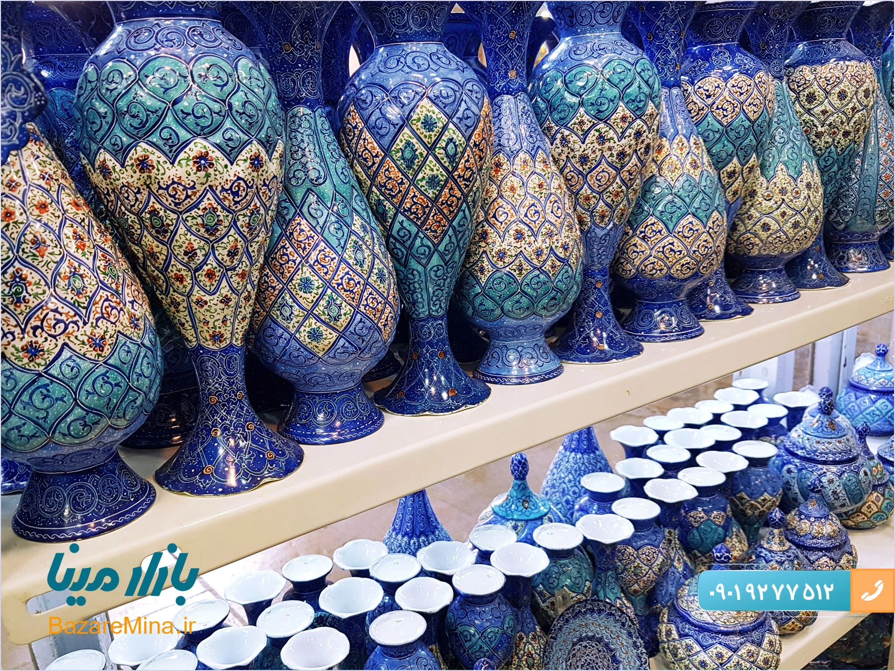 فروش عمده گلدان میناکاری