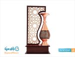 تندیس گلدان 20 سانتی خاتم کاری