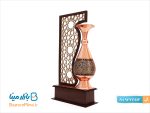 تندیس گلدان 20 سانتی خاتم کاری
