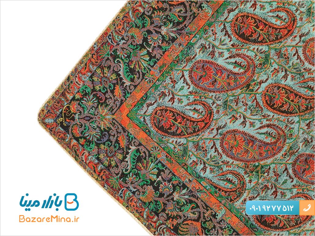 رومیزی ترمه هاشمی طرح کج راه