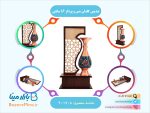 تندیس گلدان مس و پرداز 16 سانتی
