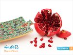 دیس سفالی میناکاری طرح انار