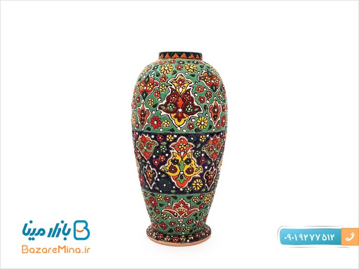 گلدان فانتزی سفالی میناکاری