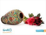 گلدان فانتزی سفالی میناکاری
