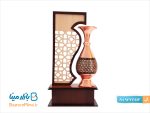 تندیس گلدان 16 سانتی خاتم کاری شده