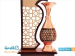 تندیس گلدان 16 سانتی خاتم کاری شده