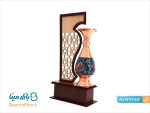 تندیس گلدان مس و پرداز 16 سانتی