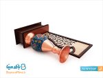 تندیس گلدان مس و پرداز 16 سانتی