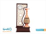 تندیس گلدان ساعت دار 20 سانتی مس و خاتم