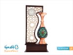 تندیس ساعت دار گلدان 20 سانتی مس و پرداز