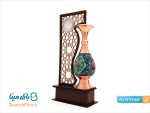 تندیس ساعت دار گلدان 20 سانتی مس و پرداز