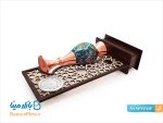 تندیس ساعت دار گلدان 20 سانتی مس و پرداز