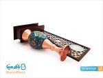 تندیس ساعت دار گلدان 20 سانتی مس و پرداز