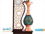 تندیس ساعت دار گلدان 20 سانتی مس و پرداز