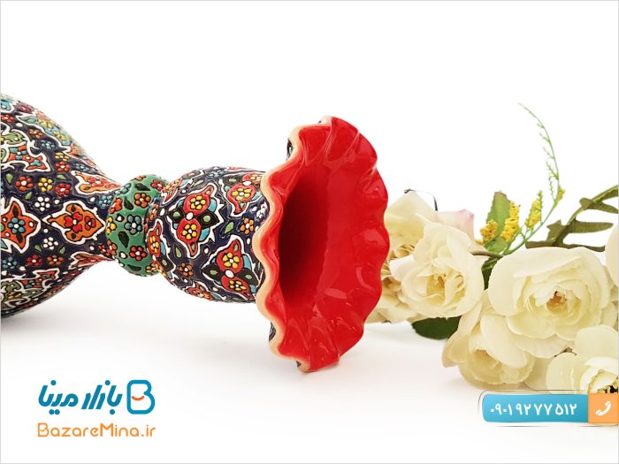 گلدان سفالی میناکاری مدل شاهی