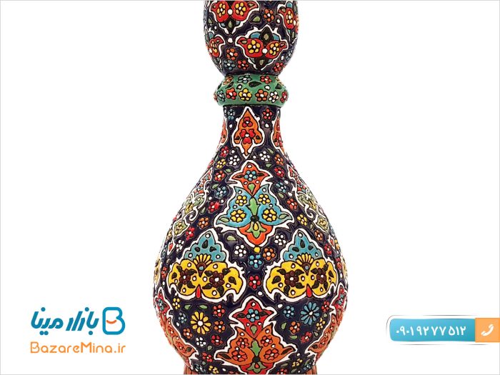 گلدان سفالی میناکاری مدل شاهی