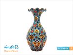 گلدان سفالی میناکاری مدل لب دالبری
