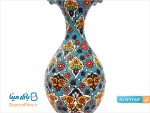 گلدان سفالی میناکاری مدل لب دالبری
