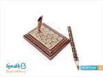 جا قلمی رومیزی چوبی خاتم کاری