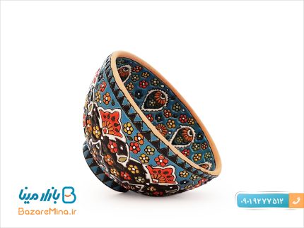 کاسه سفالی میناکاری