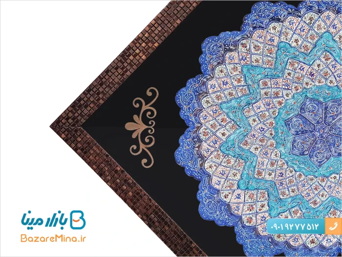 قاب بشقاب میناکاری 30 سانتی مسی اصفهان